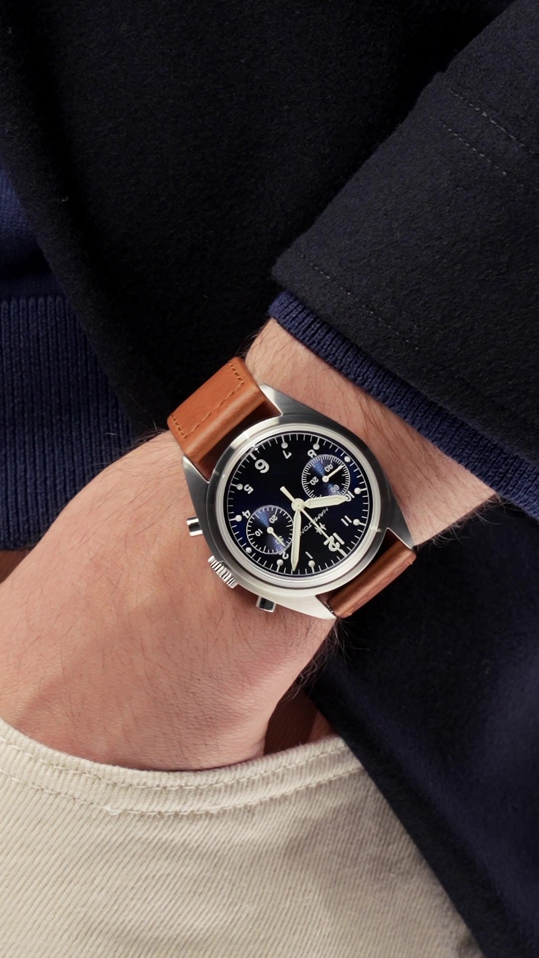 <iframe width="463" height="823" src="https://www.youtube.com/embed/j0F2M8DsStc" title="HAMILTON - Khaki Aviation Pilot Pioneer Chrono H76409540 wristshot #hamiltonwatch #wristwatch" frameborder="0" allow="accelerometer; autoplay; clipboard-write; encrypted-media; gyroscope; picture-in-picture; web-share" referrerpolicy="strict-origin-when-cross-origin" allowfullscreen></iframe>