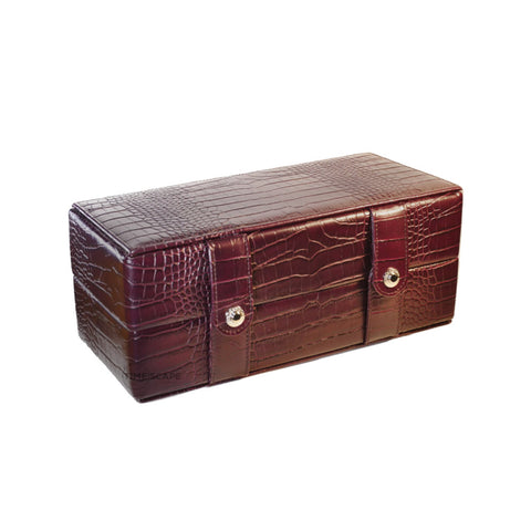 UNDERWOOD (LONDON) - Triple Leather Watch Storage Box w Single Rotogalbe | UN291/CBRW