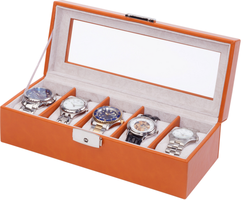 Orbita - Roma 5 Watch Storage Case | Saddle Leatherette