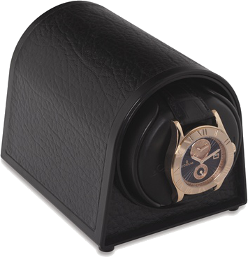 ORBITA - Sparta Mini Single Watch Winder | Black Leatherette