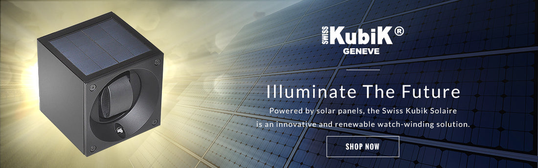 Introducing The Swiss Kubik Solaire: The Green Single Watch Winder