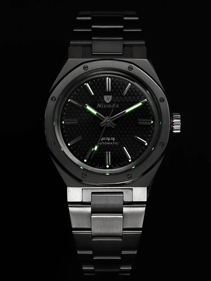 NIVADA GRENCHEN - F77 Black No-Date | 68000A77