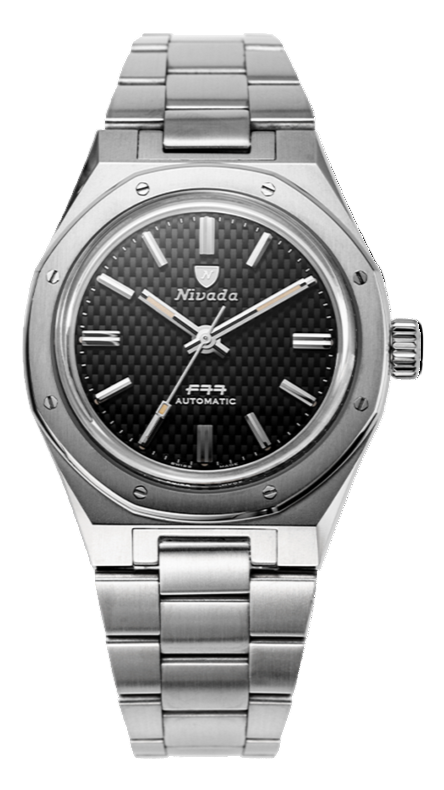 NIVADA GRENCHEN - F77 Black No-Date | 68000A77