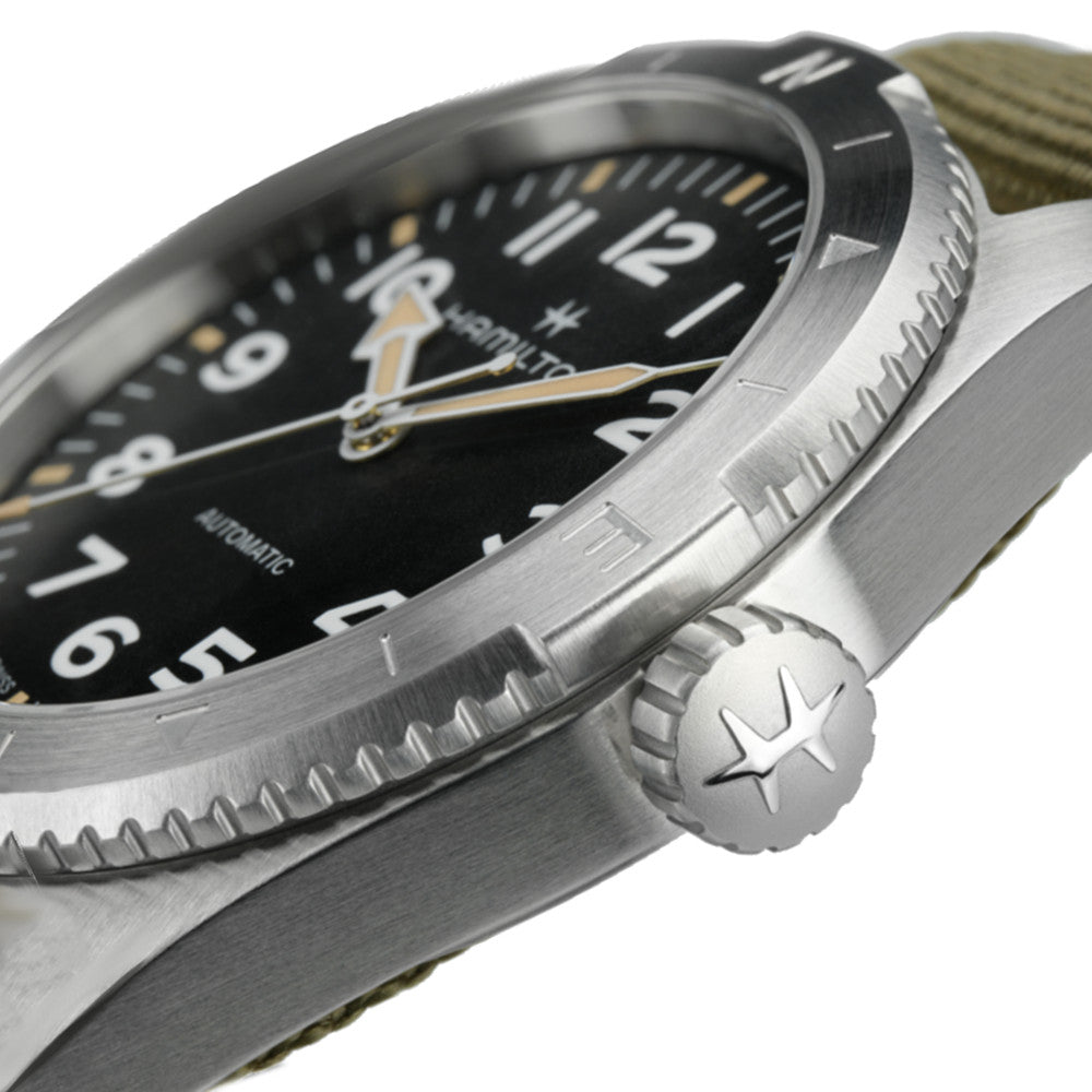 Hamilton Orologio Khaki Field Expedition Auto, Cassa 41mm Acciaio, Quadrante Nero, Bracciale Acciaio, Movimento Automatico Svizzero, Swiss Made