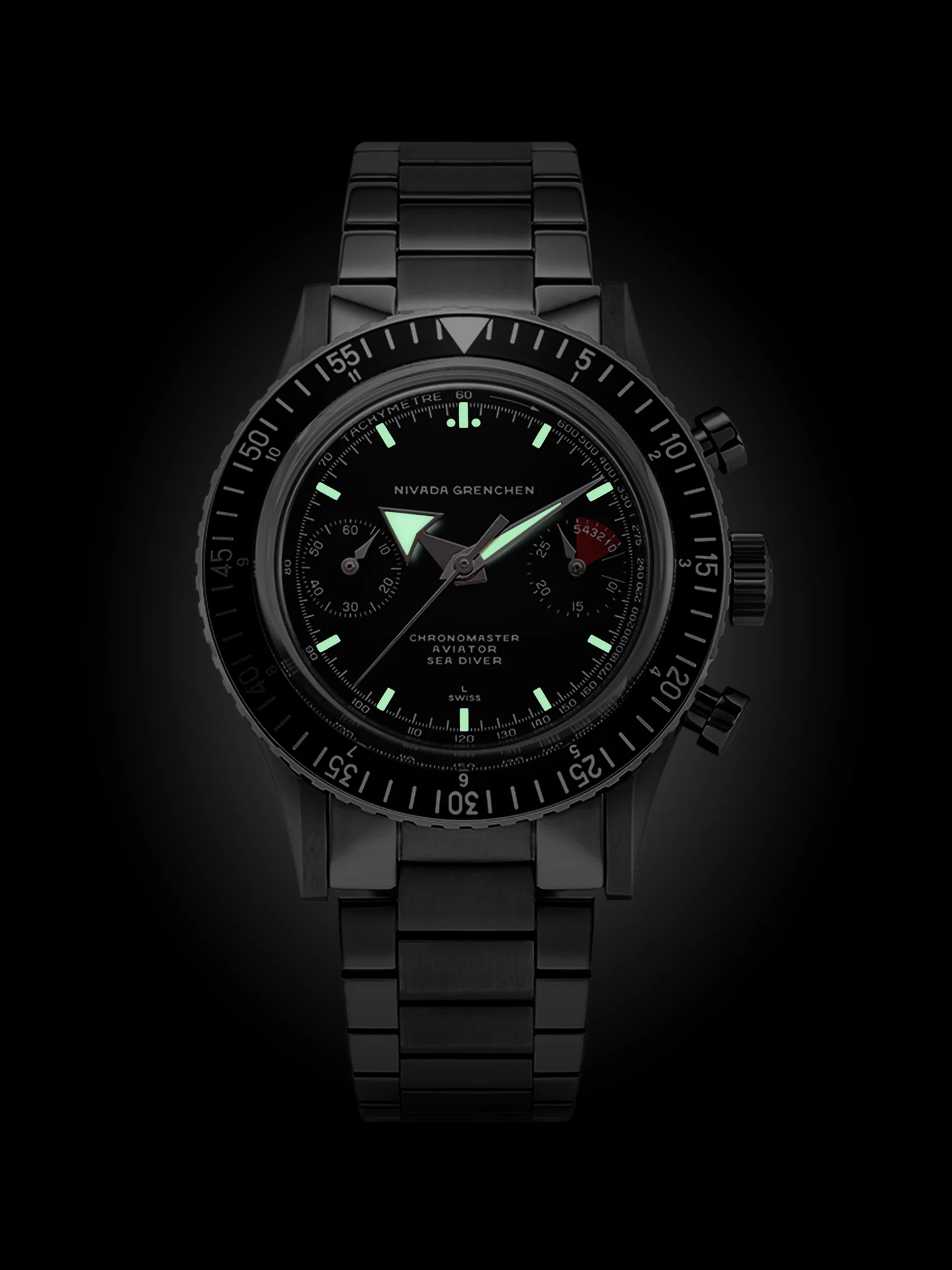 NIVADA GRENCHEN - Chronomaster BroadArrow Inter-bezel | 86056M04LC