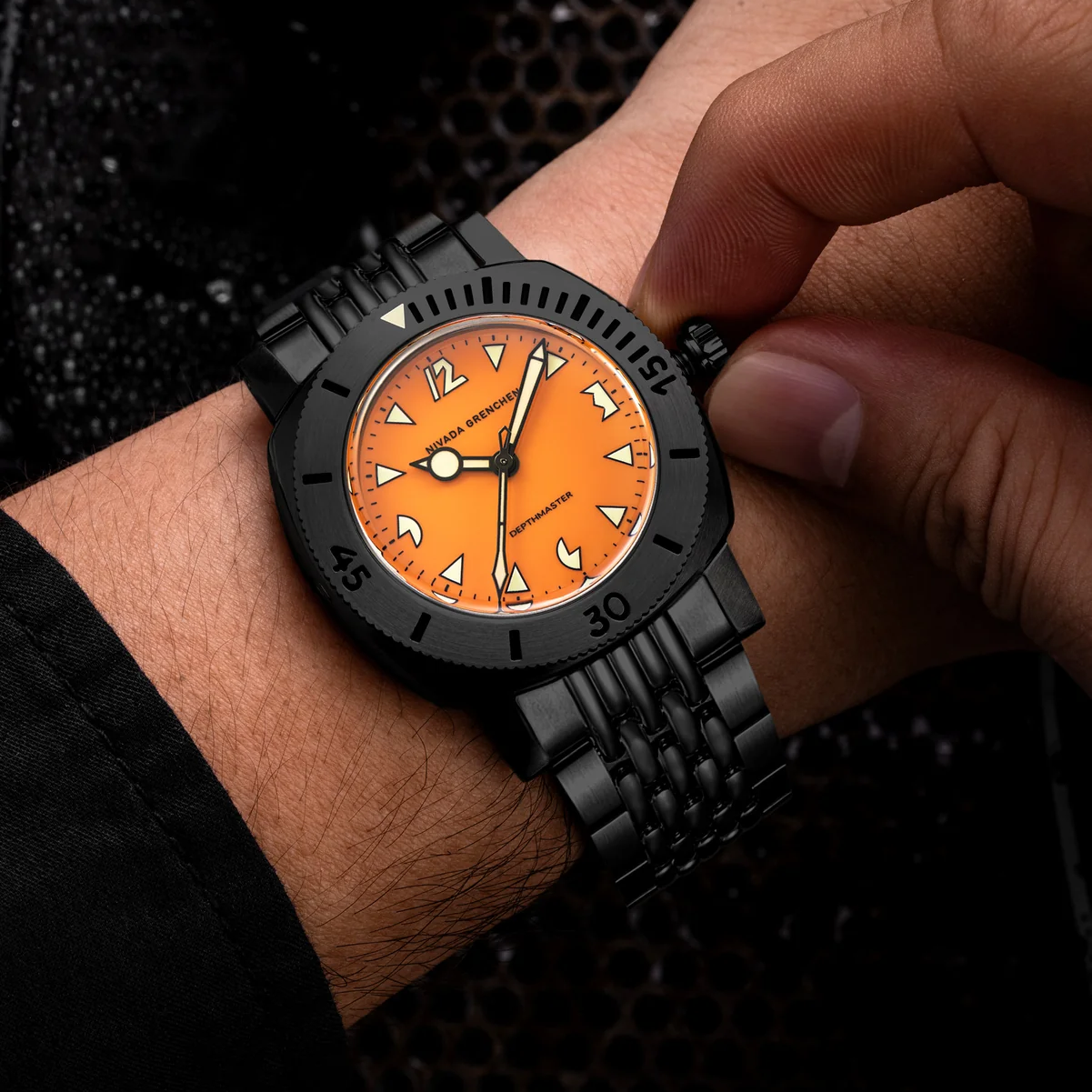 NIVADA GRENCHEN - Depthmaster Black Pumpkin LE | 14131A19 – TimeScape NIVADA GRENCHEN - Depthmaster Black Pumpkin LE | 14131A19 – TimeScape