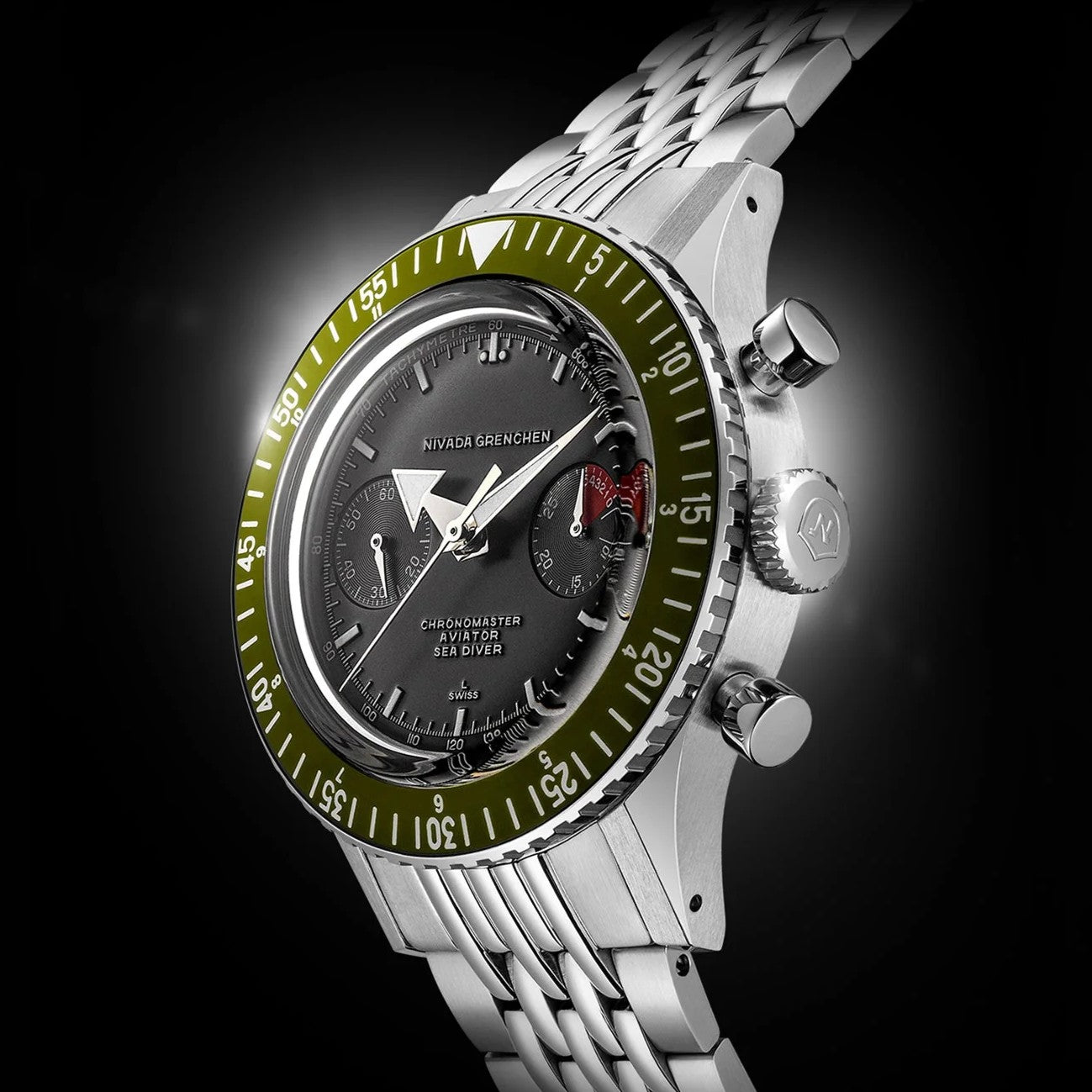 NIVADA GRENCHEN - Chronomaster BroadArrow Inter-bezel | 86009WM02LC