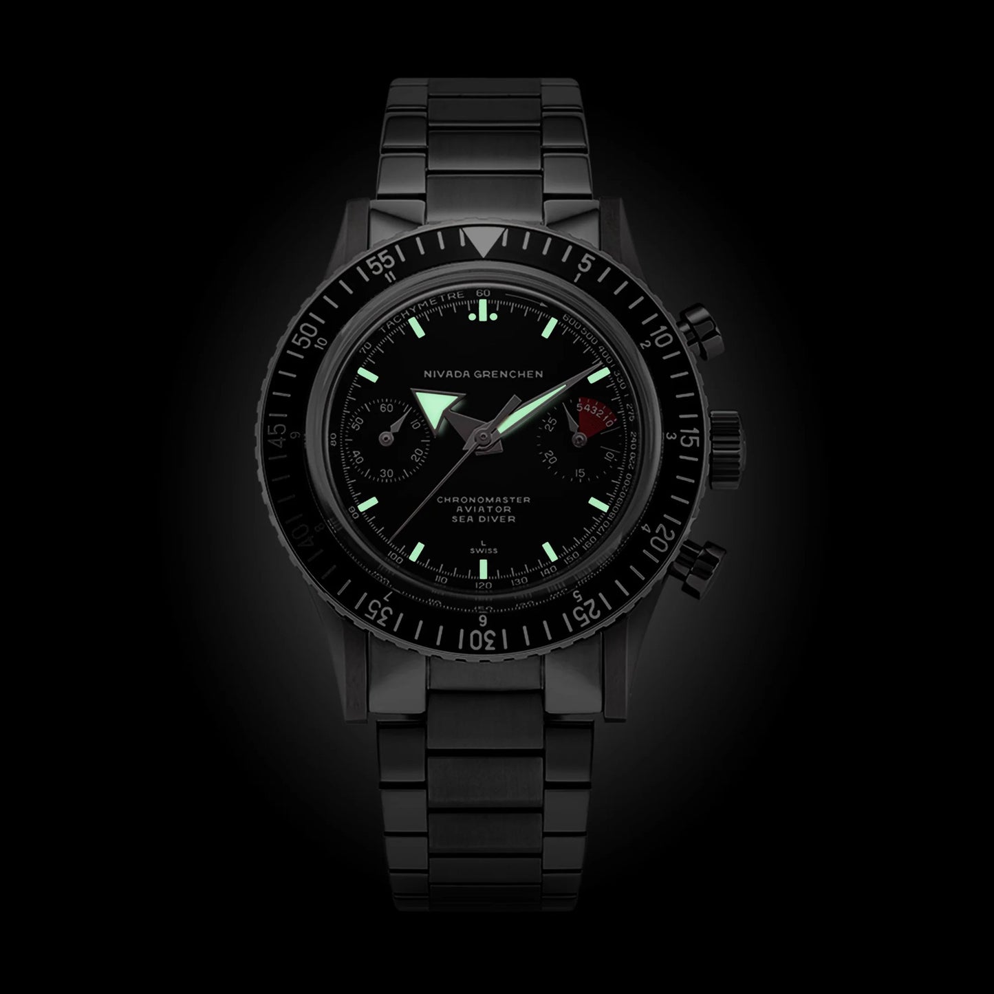 NIVADA GRENCHEN - Chronomaster BroadArrow Inter-bezel | 86056M04LC