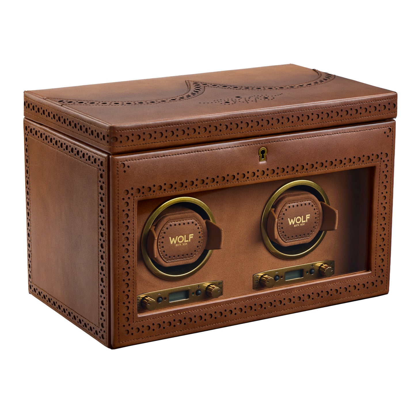 Wolf - Brogue 2-Unit Watch Winder w Storage | 440206