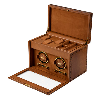 Wolf - Brogue 2-Unit Watch Winder w Storage | 440206