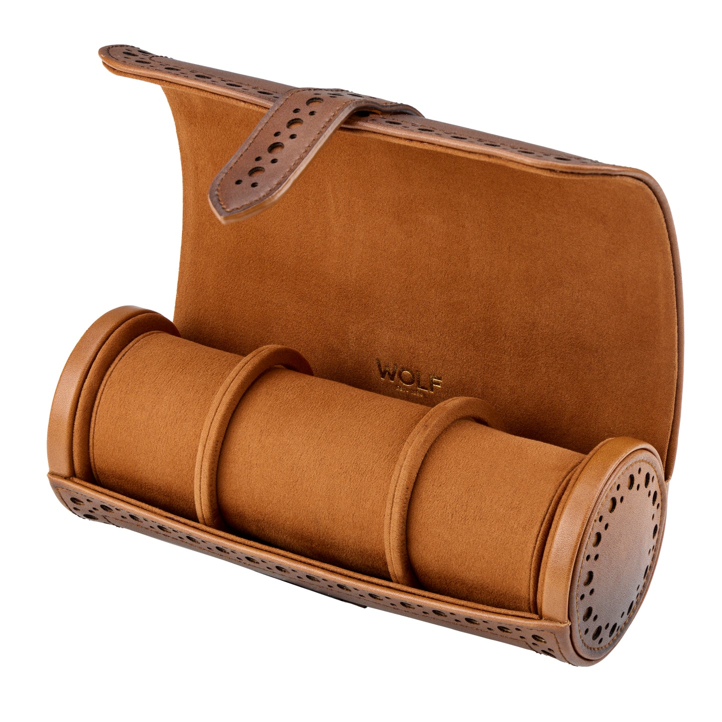 Wolf - Brogue Triple Watch Roll | 443306