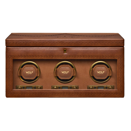 Wolf - Brogue 2-Unit Watch Winder w Storage | 440306