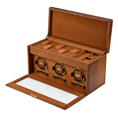Wolf - Brogue 2-Unit Watch Winder w Storage | 440306