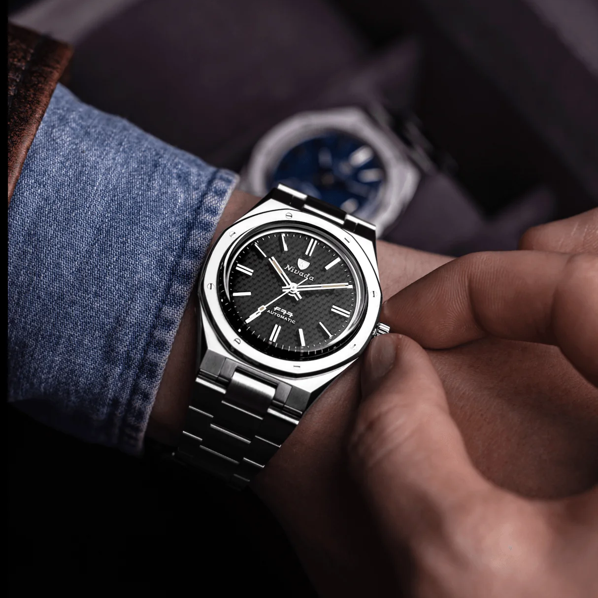 NIVADA GRENCHEN - F77 Black No-Date | 68000A77