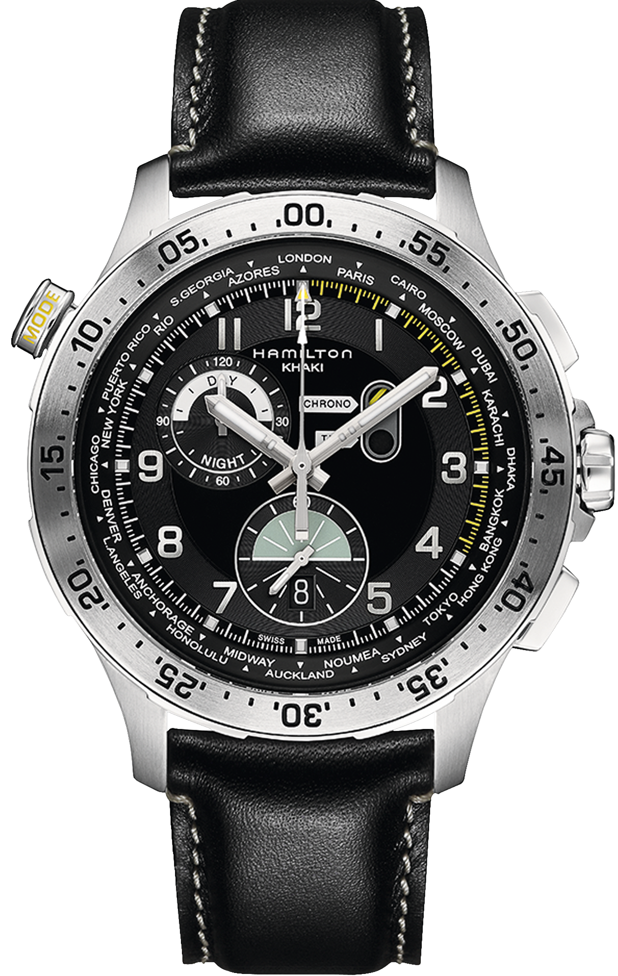HAMILTON Khaki Aviation Worldtimer Chrono Quartz H76714735