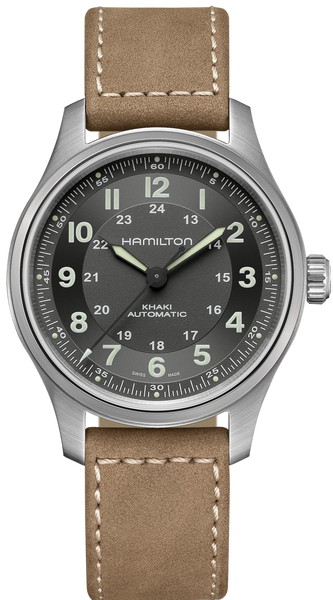 HAMILTON - Khaki Field Titanium Auto 42mm | H70545550 – TimeScape HAMILTON - Khaki Field Titanium Auto 42mm | H70545550 – TimeScape