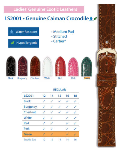 Hadley Roma - Crocodile Watch Band | LS2001