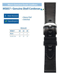 Hadley Roma - Shell Cordovan Leather Watch Band | MS857