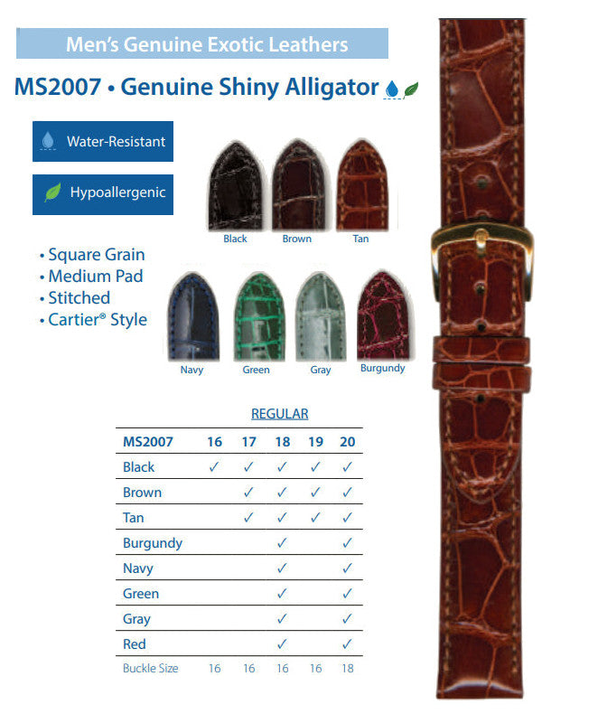 Hadley Roma - Alligator Watch Band | MS2007