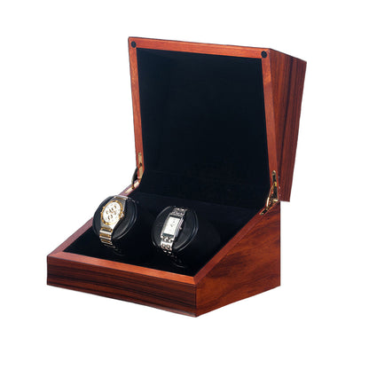 ORBITA - Sparta 2 Deluxe Double Watch Winder | Burlwood