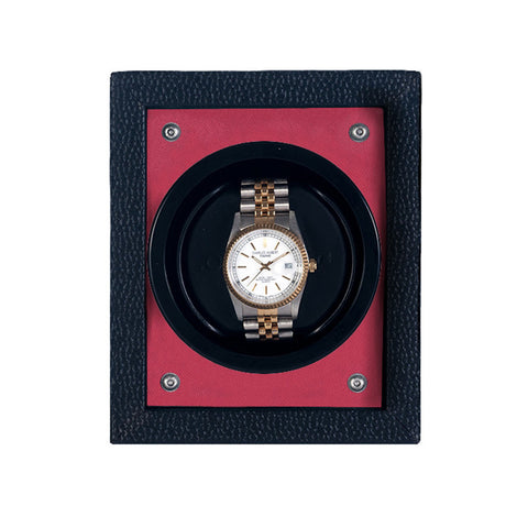ORBITA - Piccolo Single Watch Winder | Red Leatherette