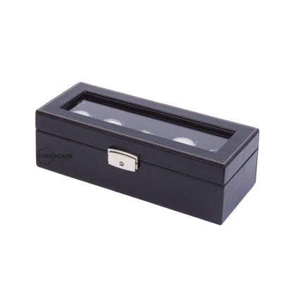 Orbita - Roma 5 Watch Storage Case | Black Leatherette