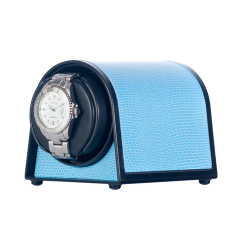 ORBITA - Sparta Mini Single Watch Winder | Blue Leatherette