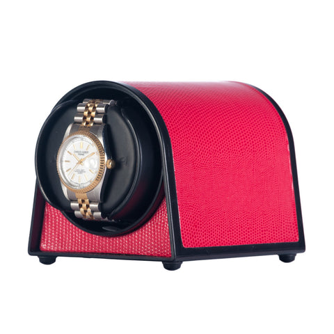 ORBITA - Sparta Mini Single Watch Winder | Red Leatherette