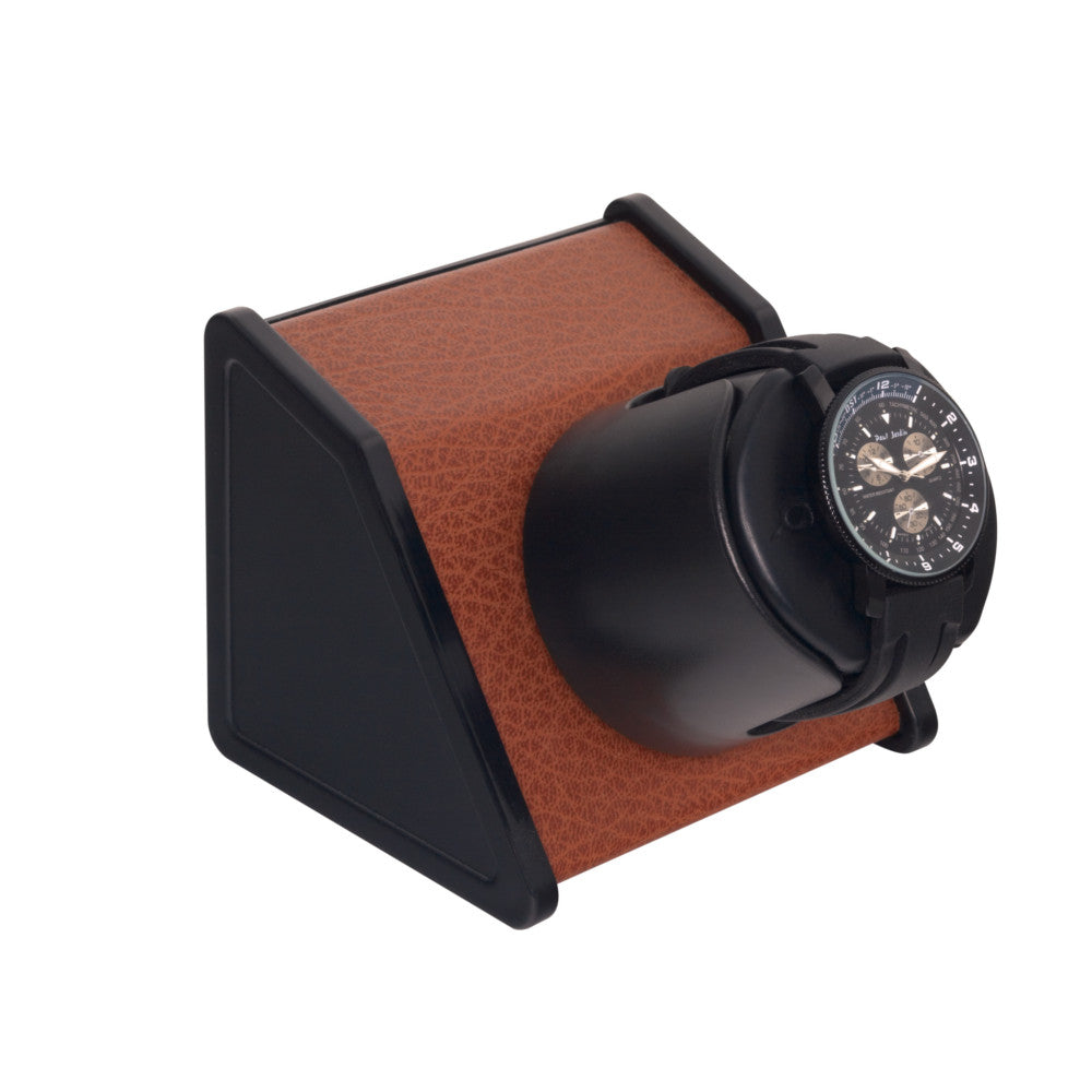 ORBITA - Sparta 1 Single Watch Winder | Black Leatherette