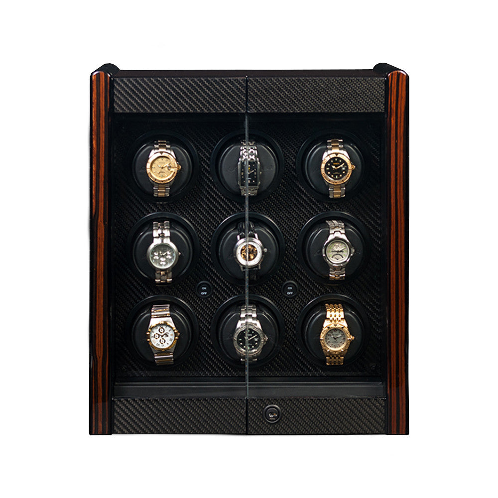 Orbita - Avanti 9 Watch Winder | Macassar/Carbon