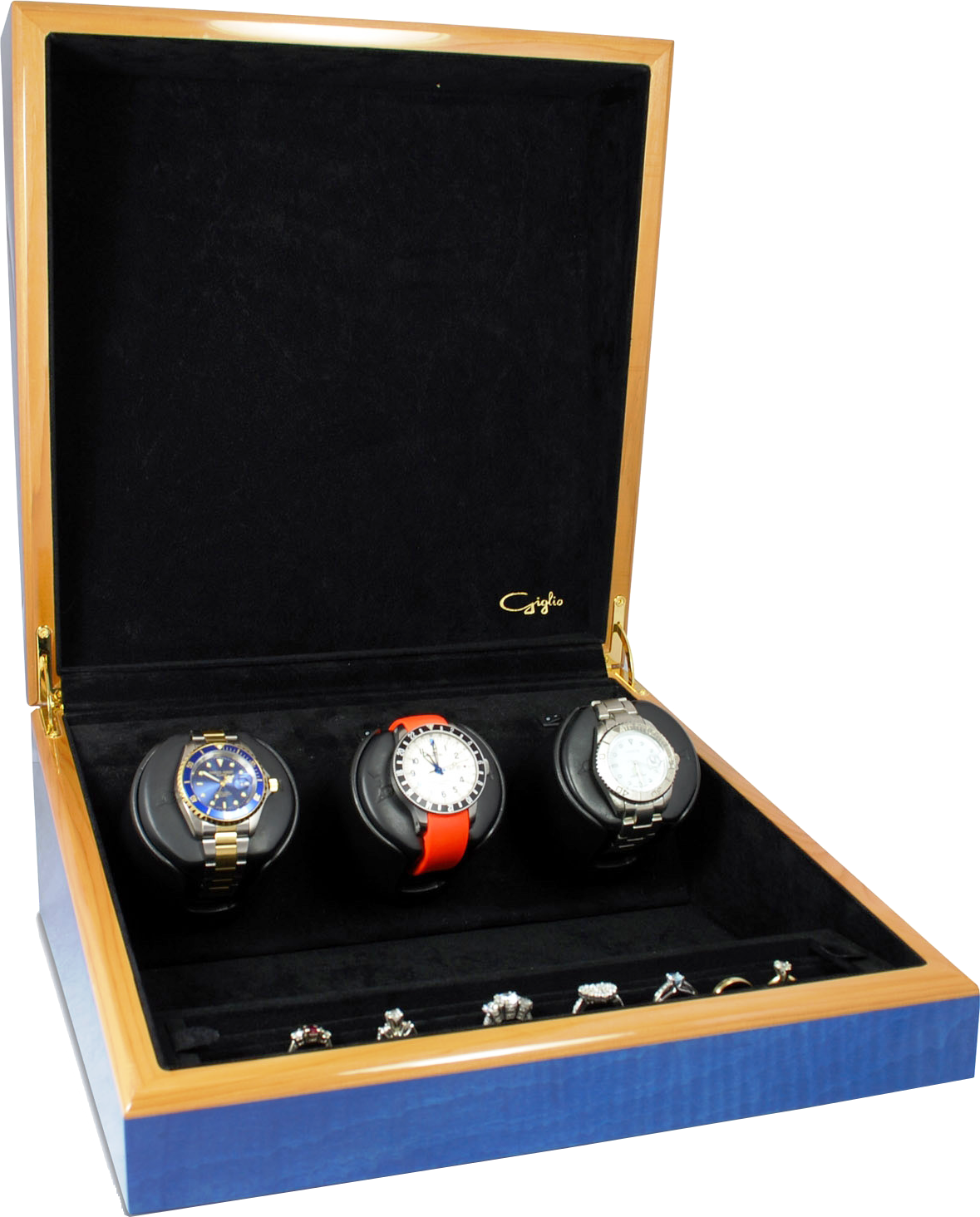 ORBITA - Artisan Triple Watch Winder | Blue Marlin
