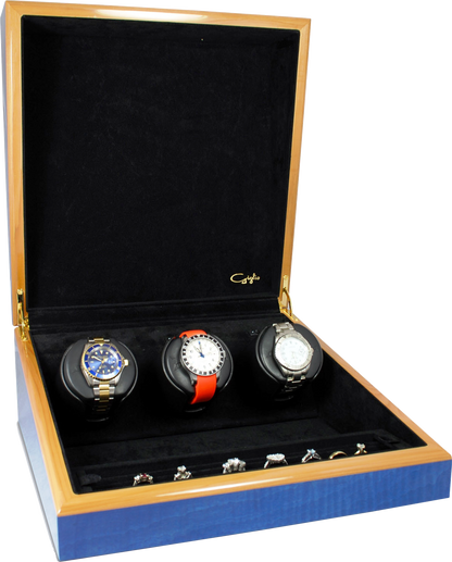 ORBITA - Artisan Triple Watch Winder | Blue Marlin