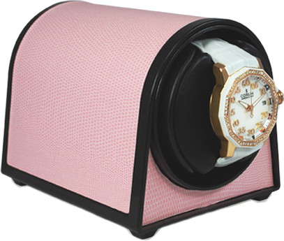 ORBITA - Sparta Mini  Single Watch Winder - Pink Leatherette