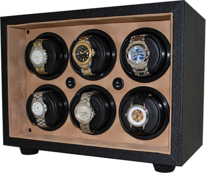 ORBITA - InSafe 6 Watch Winder | Cream Leatherette
