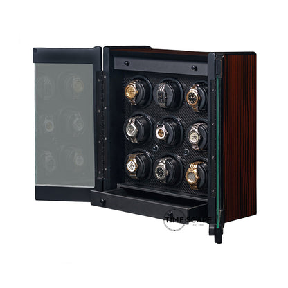 Orbita - Avanti 9 Watch Winder | Macassar/Carbon