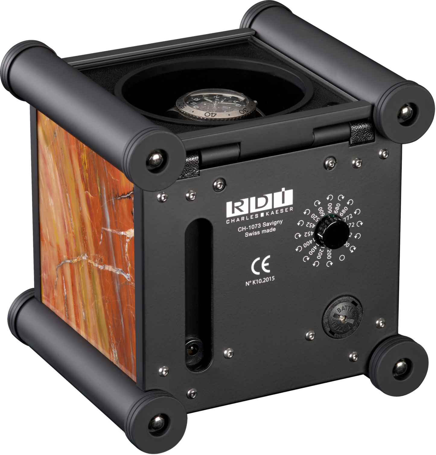 RDI Charles Kaeser - Mémoire Luxury Watch Winder | Bois Pétrifié