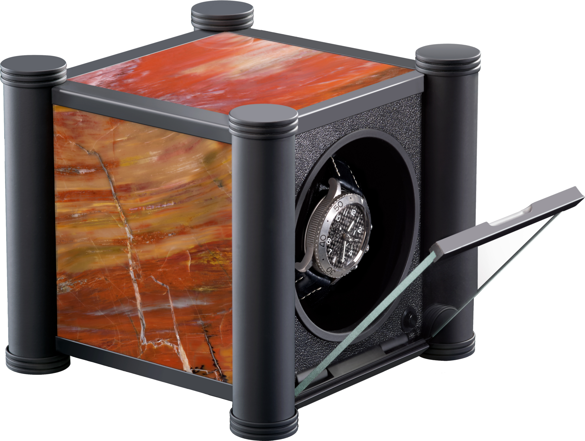 RDI Charles Kaeser - Mémoire Luxury Watch Winder | Bois Pétrifié