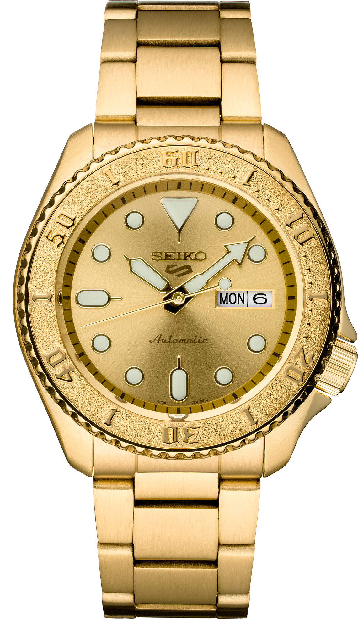 Seiko 5 gold hot sale tone