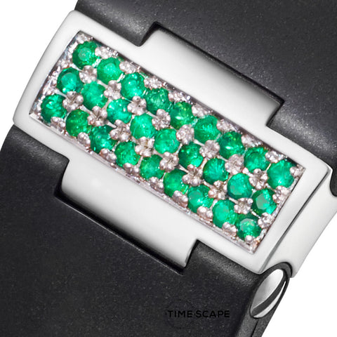 Emerald & Sterling Silver | Watch Strap Insert