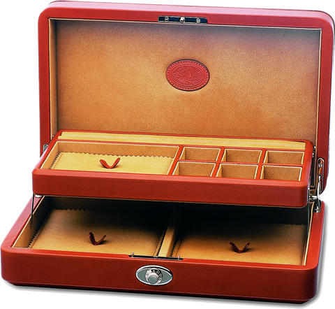 UNDERWOOD (LONDON)  - Leather Jewelry Case with Tray | UN206/TAN