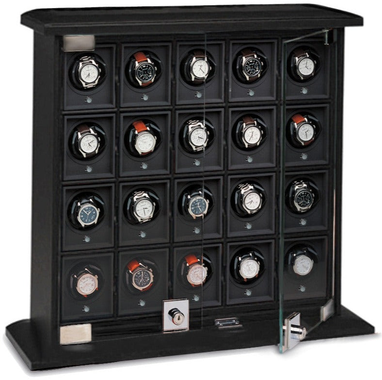 UNDERWOOD (LONDON) - Classic Leather 20-Unit Watch Winder | UN844/BLK (Store Display)