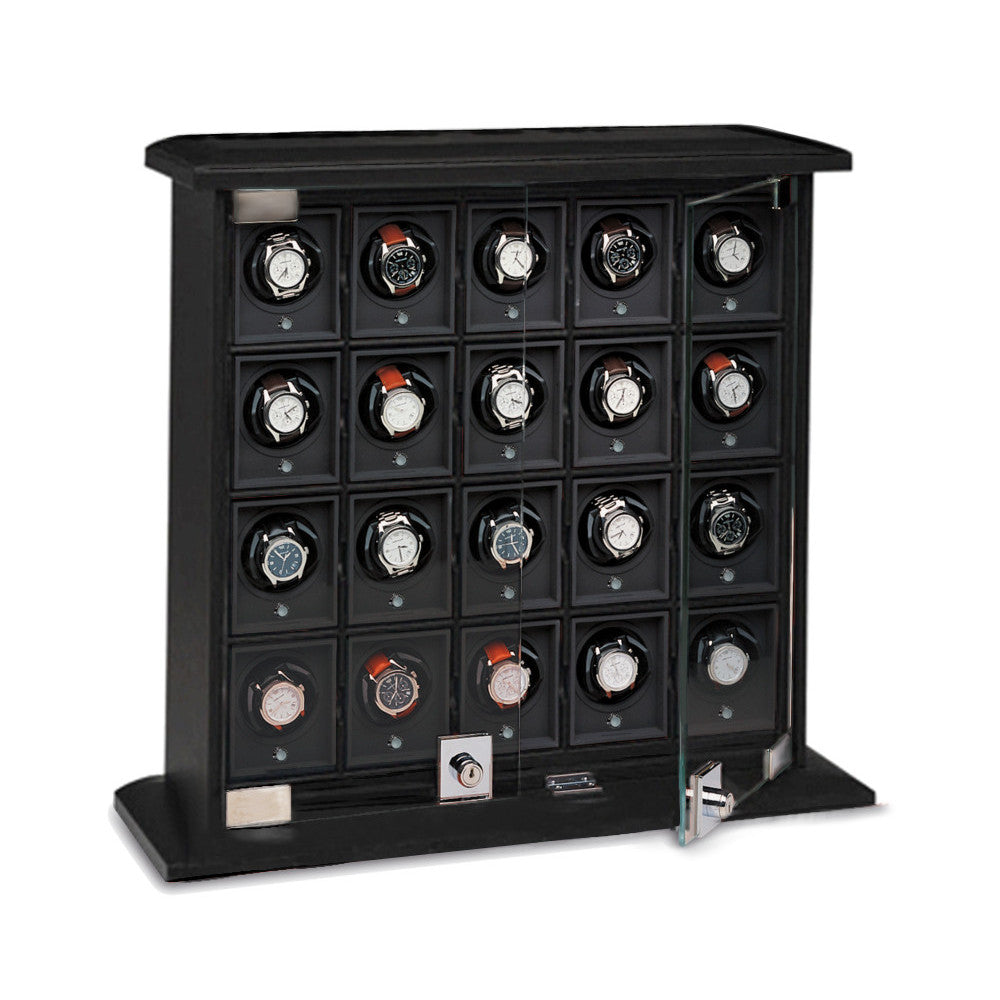 UNDERWOOD (LONDON) - Classic Leather 20-Unit Watch Winder | UN844/BLK (Store Display)