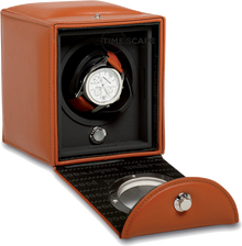 UNDERWOOD (LONDON) - Classic Porthole Leather Single Watch Winder | UN809/TAN (Store Display)