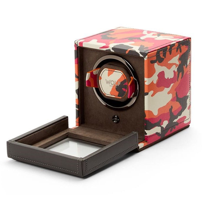 WOLF Elements Fire Single Watch Winder \'Army Edition\' with Cover, 665172 Hands-On: WOLF Elements Single Cub Watch Winder | aBlogtoWatch main image 4